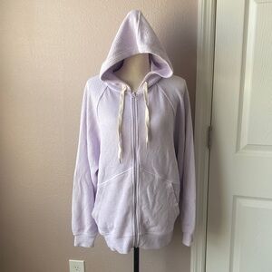 Aerie Oversized Lavender Hooded Jacket